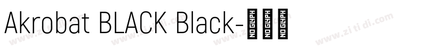 Akrobat BLACK Black字体转换